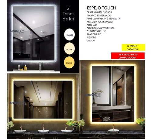 Espejo tocador luz led