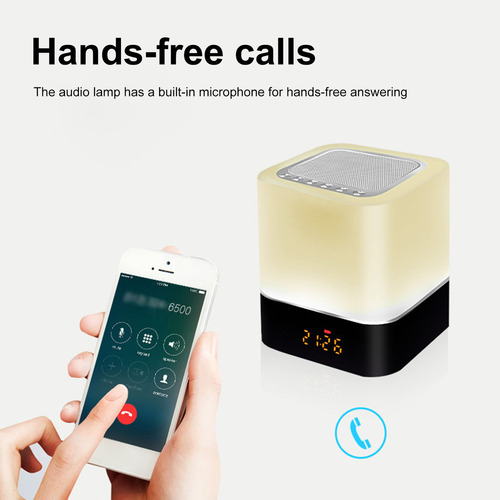 A Lámpara Nocturna Pequeña Con Altavoz Inalámbrico Bt, Luz