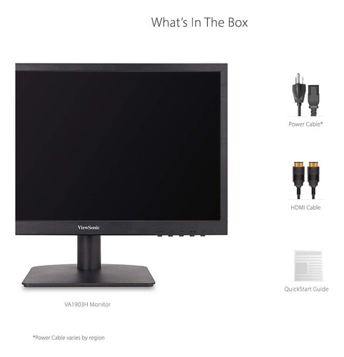 Viewsonic Va1903h De 19 Pulgadas Wxga 1366x768p 16: 9 Monito