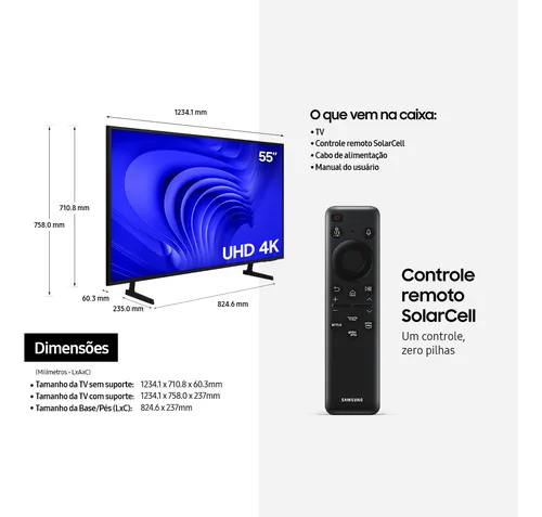 Samsung Smart Tv 55 Uhd 4k 55du7700 2024
