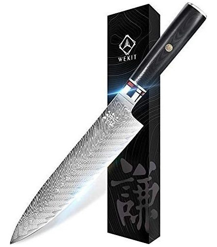 Cuchillo De Cocinero Damasco Japonés Chefs Vg10 8 Pulgad Bwb