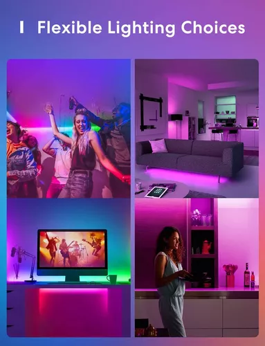 Tira de luces LED inteligentes funciona con Apple HomeKit, tira WiFi RGB de  32.8 pies, compatible con Siri, Alexa y Google y SmartThings, control de  aplicaciones, tiras LED que cambian de color para el hogar, dormitorio,  cocina, TV, fiesta  