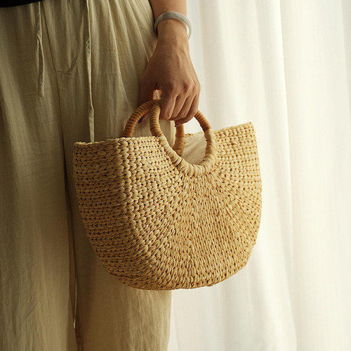 Bolso De Playa Tejido Para Mujer, Bolso De Paja, Bolso De L