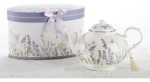 Delton Products - Tetera De Porcelana, Patron De Lavanda Y R