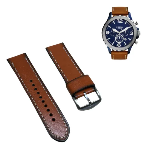 Correa Manilla Para Reloj Fossil Nate Jr1504 Marrón Original