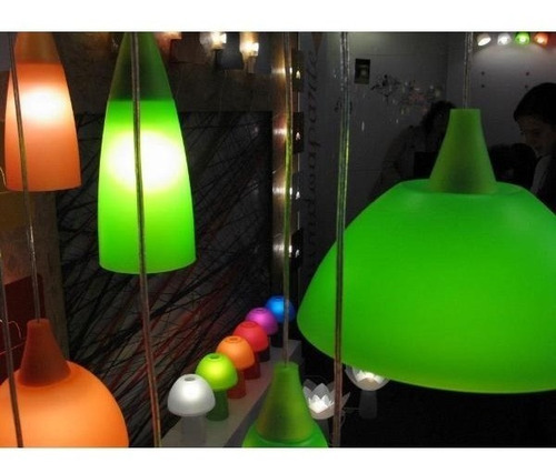 Imagen 3 de 4 de Lampara Colgante Colores Apto Led Polipropileno Diseño