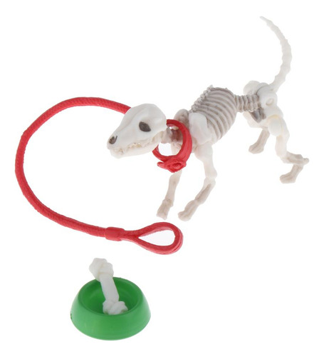 Casa De Bonecas Miniaturas Rement Pose Esqueleto Cão Tigela