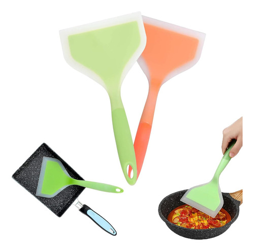 Espátula Ancha De Silicona Flexible, Pala Para Panqueques Ta