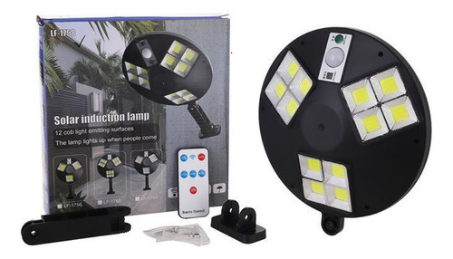 Foco Solar Led Con Control Marca Gti Modelo Lf-1758 Color De La Carcasa Negro