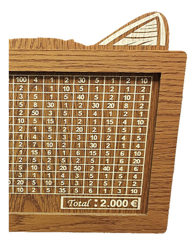 Wooden Piggy Bank Wooden Money Box With Counter Euro 2000