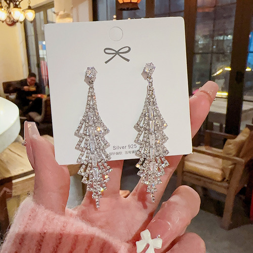 Pendientes Para Vestido De Árbol De Navidad De Plata 925 Con