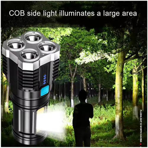 Flashlight Lanterna Tática 1500x Zoom Led T6 6800lm Usb Lanterna Preto Luz Branco