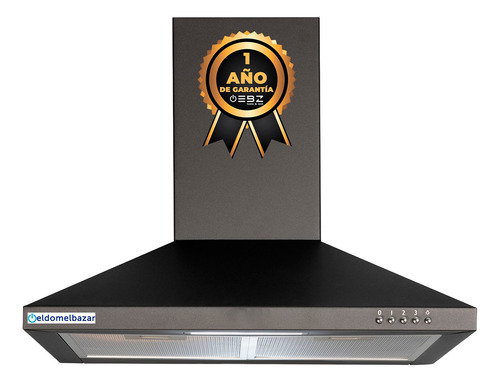 Imagen 1 de 4 de Campanas Extractoras Inox 60cm Luz Led Filtro Lavabl Ebz