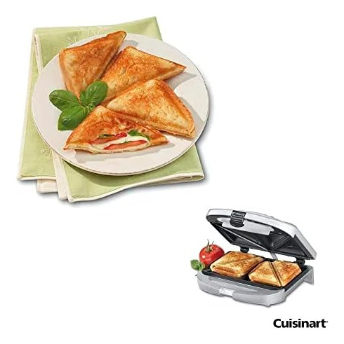 Cuisinart Wm-sw2n1 Sandwich Grill, Plata