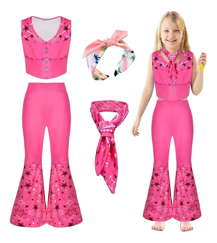 Disfraz De Vaquera Para Niña Talla 14-16 Años-rosado