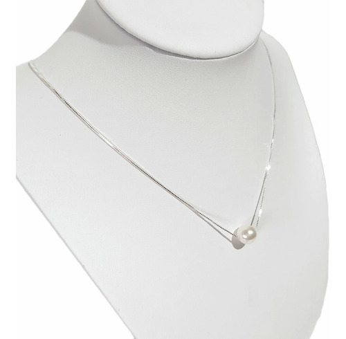 Collar Plata 925 Perla - Adcesorios