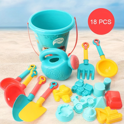 Juego De Juguetes De Playa Playing With Sand De 18 Piezas B