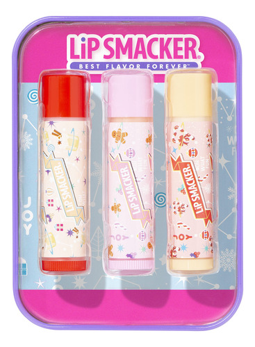 Balsamo Labial Lip Smacker Holiday Christmas 3 Piezas Lata D