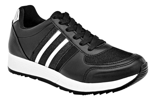 Tenis Mujer Neosport 1296 Negro Plata 094-933