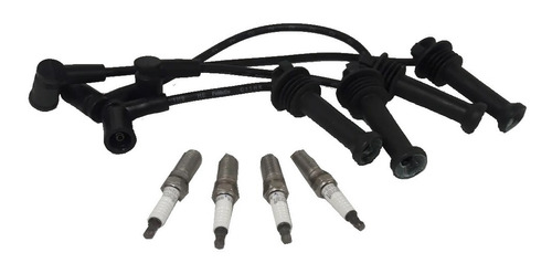Kit De 4 Bujias + Cables De Ford Ka 15/18 1.5 Sigma