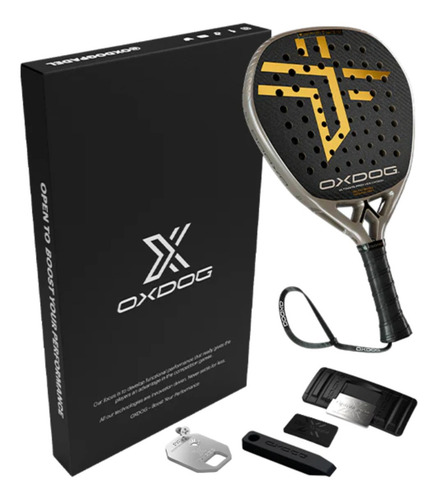 Pala De Pádel Oxdog Pro + Plus Color Negro Gris Dorado