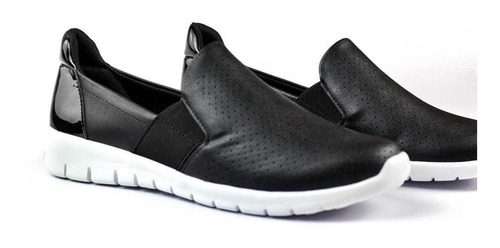 Imagem 2 de 4 de Tênis Conforto Eva Piccadilly 970054 Preto/branco