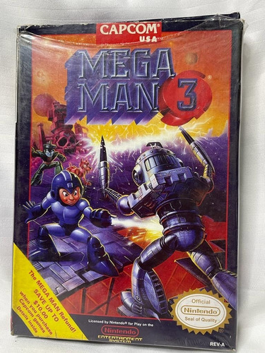 Mega Man 3 Para Nes Pastilla Original Caja Y Cartucho Custom