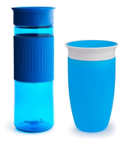 Vasos Antiderrames Miracle 360 24 Y 10 Onzas Paq 2 Juego Azu