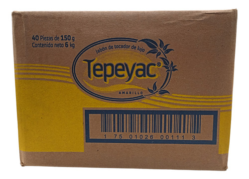 Caja Jabón Tepeyac Amarillo Con 40 Piezas De 150g