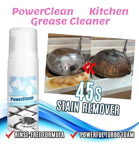 Limpador De Graxa De Cozinha Powerclean Limpeza De Graxa De