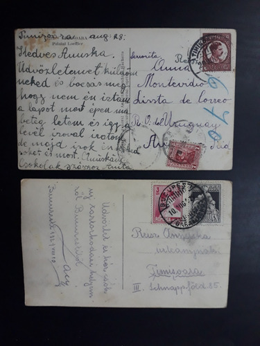 2 Postales Rumania 1929 Y 1932 (Usado)