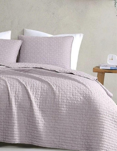 B.kind & Beyond - Set Colcha Morley 3 Piezas Ligera Y Suave Color Lila Mat/queen Size Cuadros