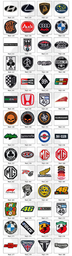 5 Parches Aplique Bordado Tuning Motores Carreras Fierreros Modelo A Elección
