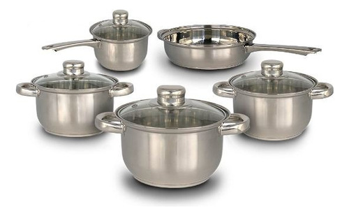Kit 5 Panelas Aço Inox