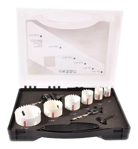 Juego De Brocasierras Makita D-21870 9 Piezas Con Adaptador