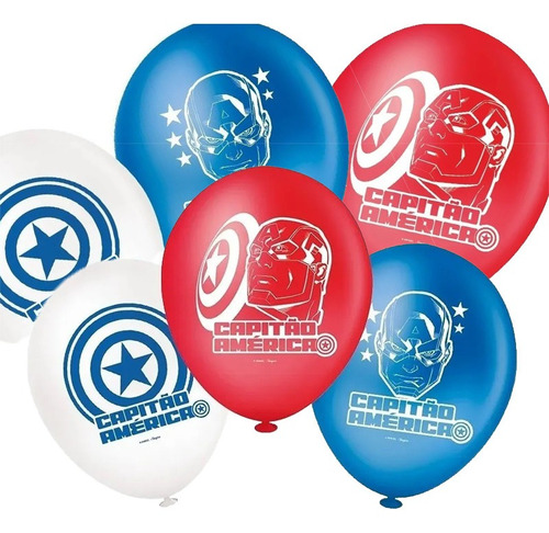 Balão - Bexiga Capitão América - 25 Unidades