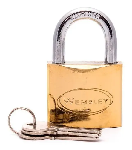 Candado Wembley Acero Titanium 63mm 3 Llaves 6074