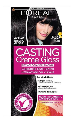 L'oréal Casting Gloss Tonalizante 200 Preto