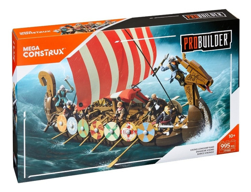 Barco Vikingo Mega Construx Probuilder 995 Piezas +10 Años