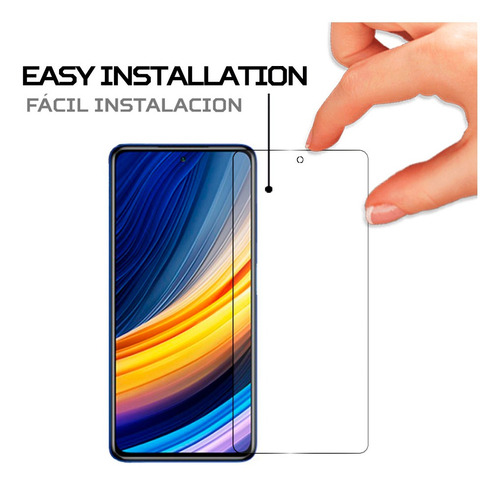 Imagen 3 de 6 de Protector De Pantalla Antishock Xiaomi Poco X3 Pro