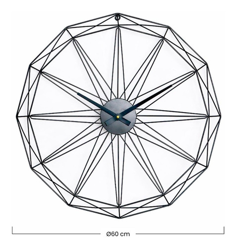 Reloj De Pared Tona Decoracion Hierro Ø60cm