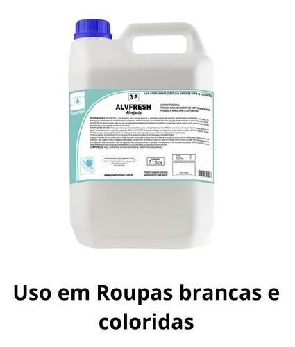 Imagem 2 de 3 de Kit 1 Alvfresh Alvejante Roupas + 1 Clean By Perox 5 Litros