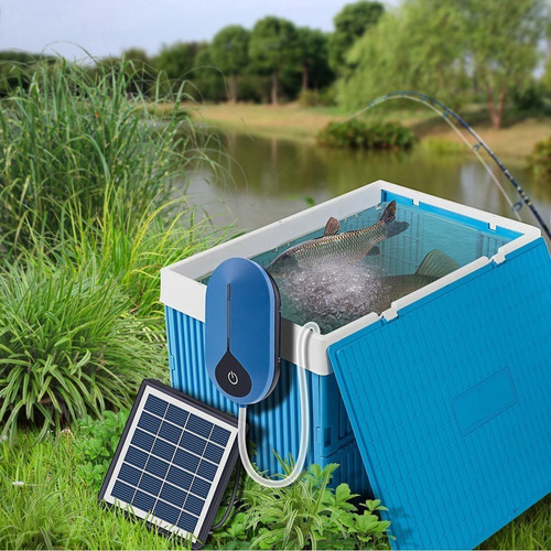 . Lazhu Fish Solar Acuario Oxigenador Bomba 1.5w