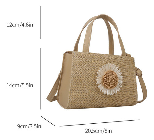 Bolsa De Playa De Verano Con Correa Ajustable, Bandolera Tej