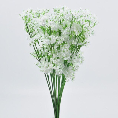 Flor De Gypsophila Artificial W, De Seda Sintética, Para Fie