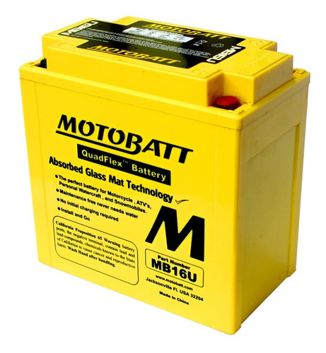 Bateria Motobatt Quadflex - 12v 20.0 Ah - Mb16u Yb16b-a