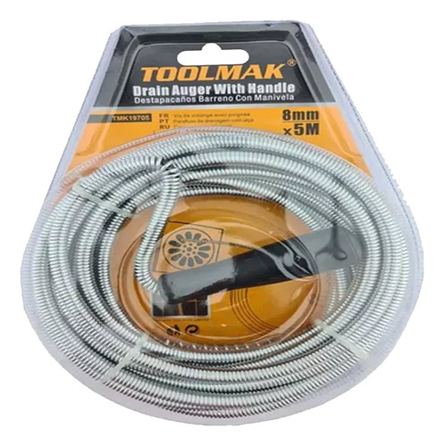 Llave Ganzua Laucha Destapador Cañaria 5mts 8mm Toolmak