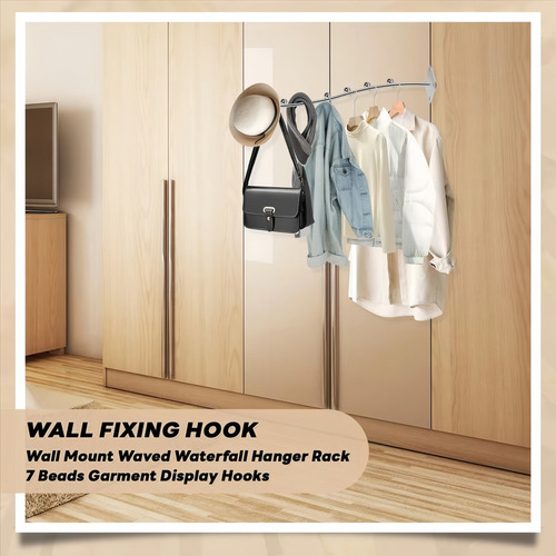 Vv Perchero De Pared De 10 Piezas, En Forma De Onda