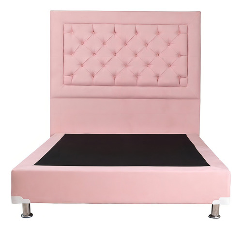 Cabecera King Size Dicasa Mary Rosa + Box Dicasa Pink