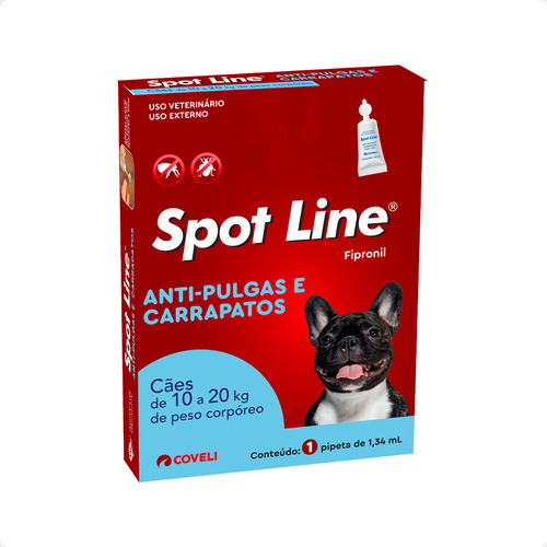 Spot Line 1,34ml Coveli Para Cães De 10 A 20kg - 1 Pipeta